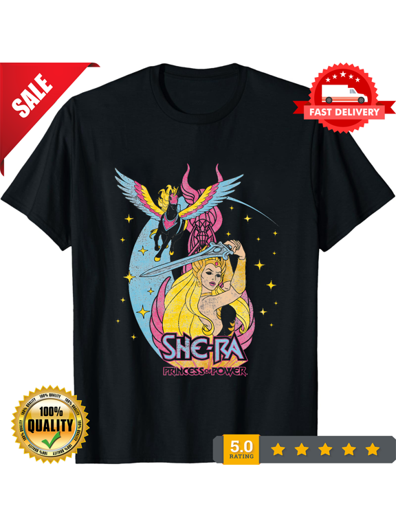 Rare She-Ra Men's T Shirt Swiftwind in Star Light Retro Graphic Tees, ULTRA LIMITED-TH72088