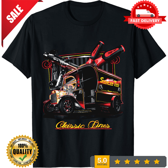 Rare Snap On Tools Classic Lines Graphic Crewneck Unisex T-Shirt, CROWD FAVORIT-TH71821