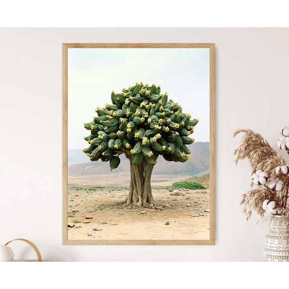 Rare Socotra Cucumber Tree, Exotic Desert Art, Unique Landscape Poster ...