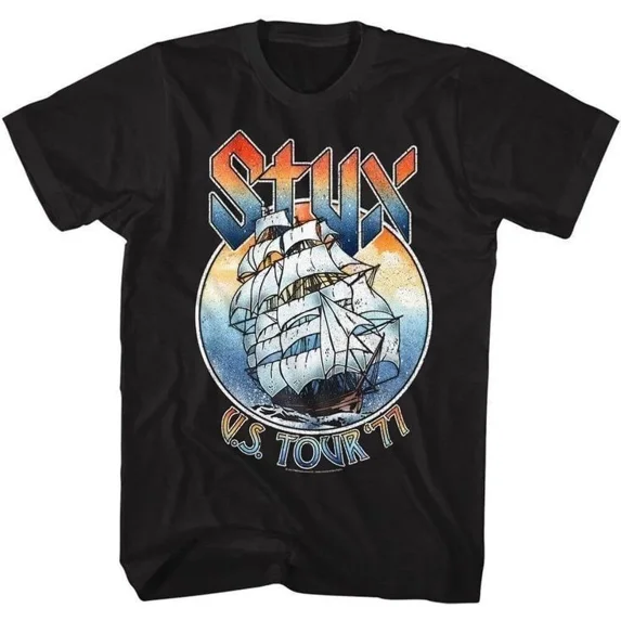 Rare Styx Band On Tour 77 Collection Unisex T-shirt For Fan