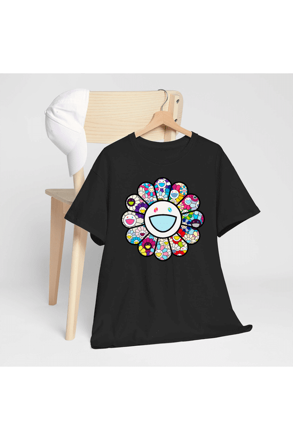 Rare TAKASHI MURAKAMI HAPPY SMILING FLOWER T-Shirt S-5XL Fast Shipping-TH67169