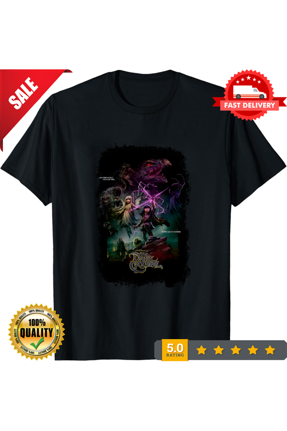 Rare The Dark Crystal (1982) Movie Poster Inspired T-Shirt Retro 80s Tee, ULTRA LIMITED-TH68885