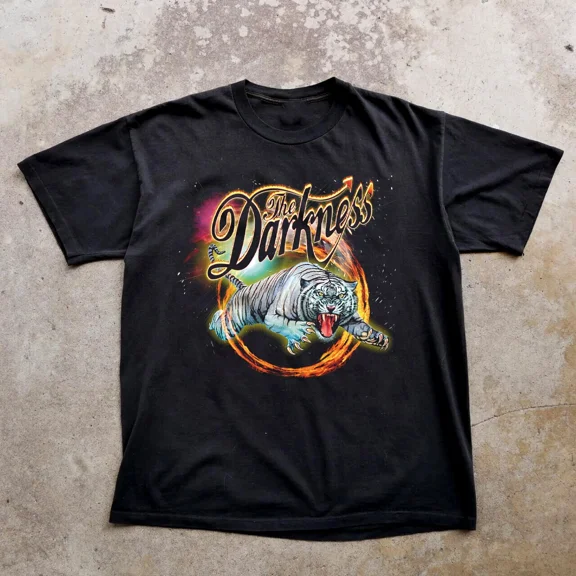 Rare The Darkness Band Short Sleeve Cotton Black All Size T Shirt OM778