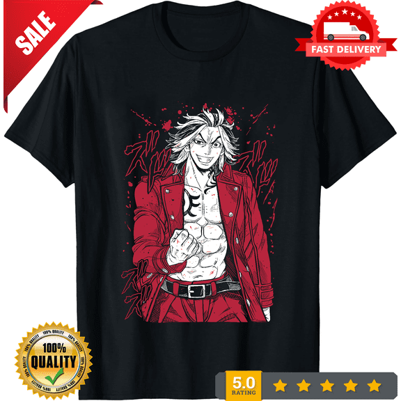 Rare Tokyo Revengers T-Shirt Draken Mikey Takemichi Hanagaki Anime Manga, NEW TRENDING ITEM-TH71375