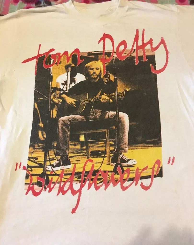 Rare Tom Petty Wildflowers Concert Cotton White Men S234xl Tshirt