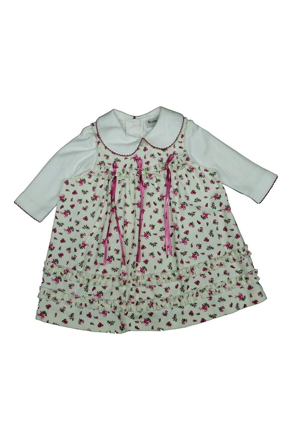 Rare Too By Rare Edition Baby Girls' Infant 2pc Jumper Corduroy Dress Set Beige 24 Months