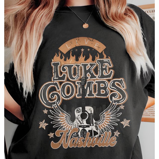Rare Vintage Luke Combs Guitar Shirt Luke Combs Western