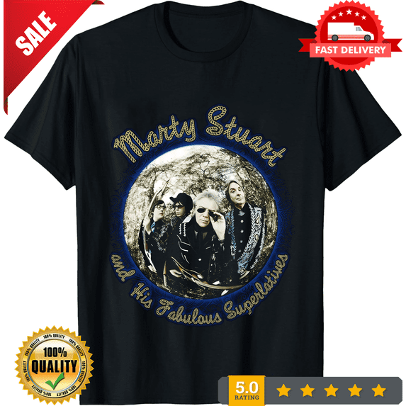 Rare Vintage Marty Stuart Country Singer Cotton Black All Size Unisex Shirt AG467, CROWD FAVORIT-TH71714