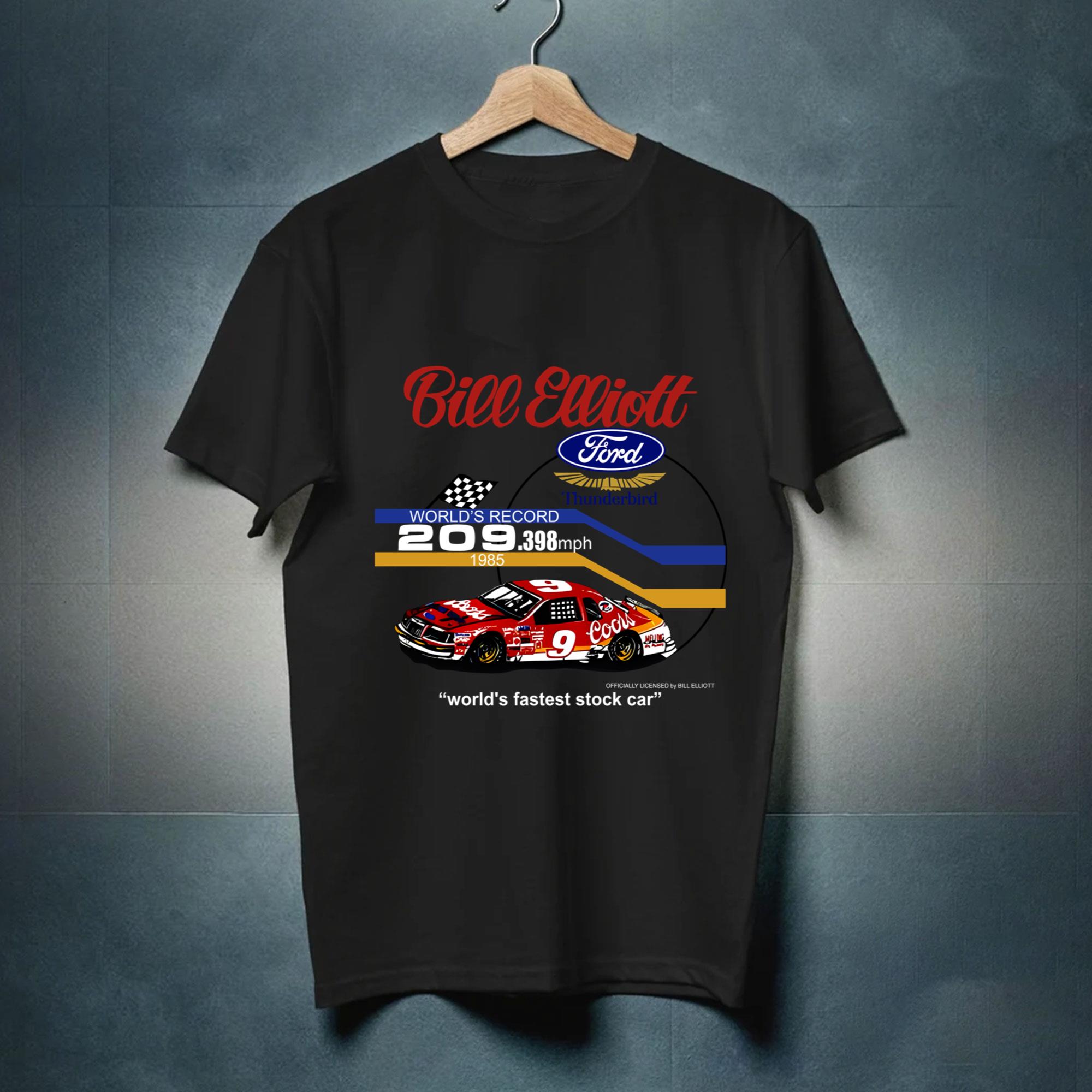 Rare Vintage Nascar 1985 Bill Elliott Tshirt Coors Ford Full Size