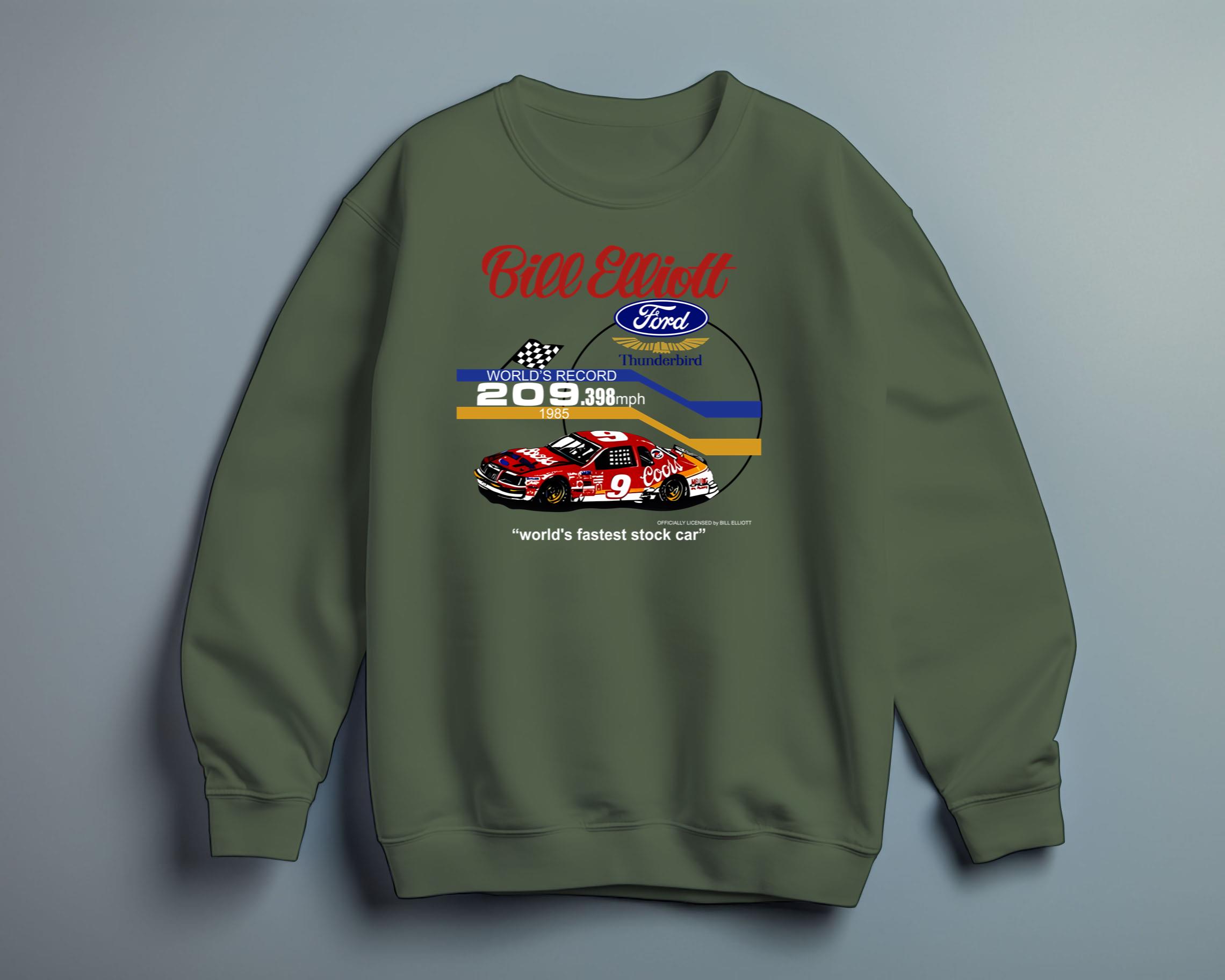 Rare Vintage Nascar 1985 Bill Elliott Tshirt Coors Ford Full Size