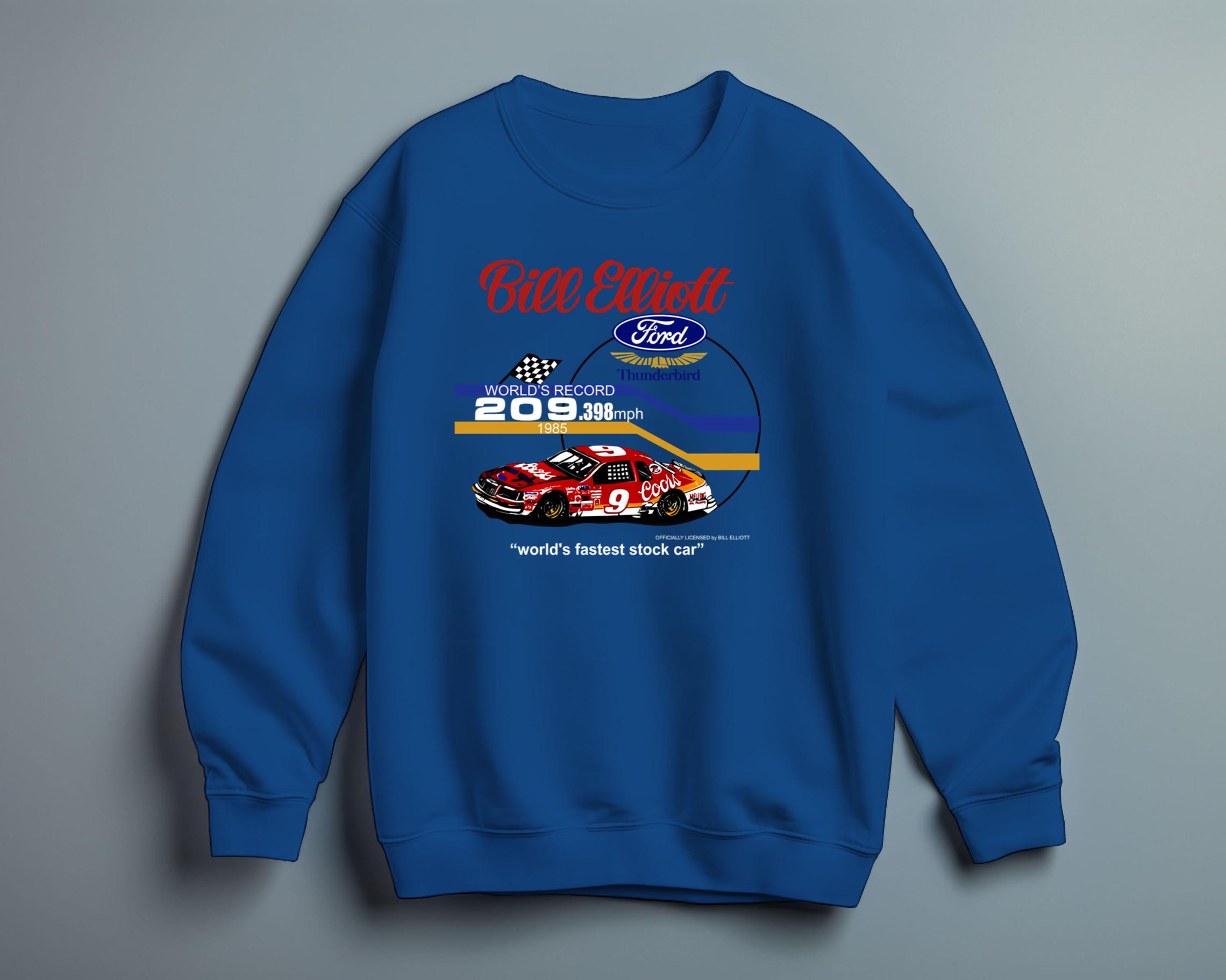 Rare Vintage Nascar 1985 Bill Elliott Tshirt Coors Ford Full Size