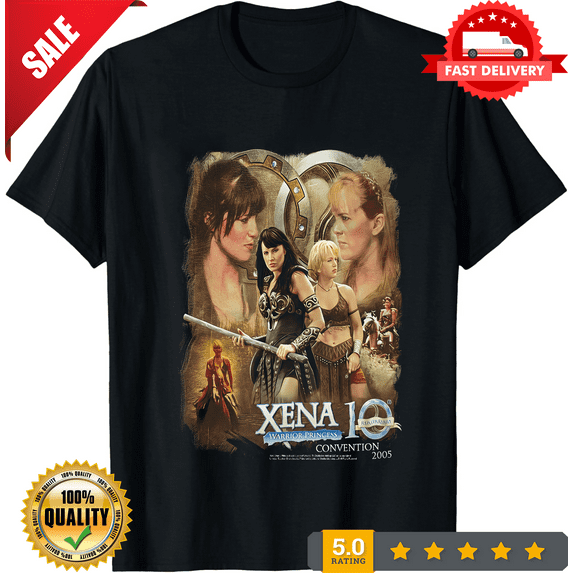 Rare Xena The Warrior Princess 10th Anniversary T-Shirt Cotton Tee All Sizes, NEW TRENDING ITEM-TH71413