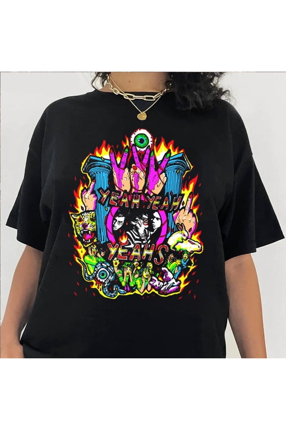 Rare Yeah Yeah Yeahs Men Black All Size SR071.6