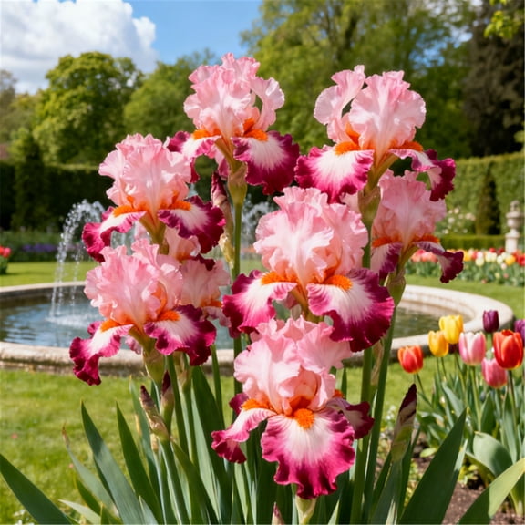 Rare iris for Courtyards-Gentle Romantic Aroma-Low Maintenance-Ideal for Borders, Plant Pots & Planters