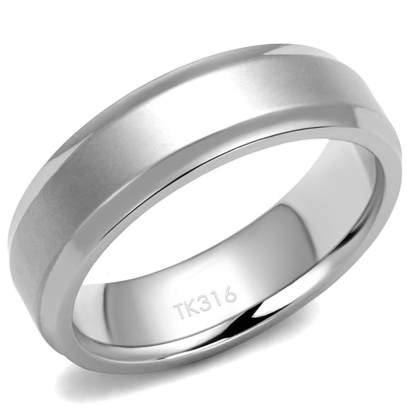 RareGem TK2916 - High polished (no plating) Stainless Steel Ring with No Stone
