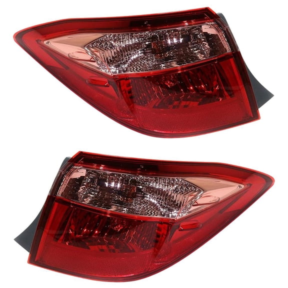Rareelectrical OEM Grade 17-19 Toyota Corolla L CE Pair Tail Light Halogen Sedan TO2805130