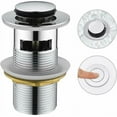 thumbnail image 1 of Rarida Universal Sink Drain for Stylish Bathrooms Chrome Pop-up Drain with Overflow, 1 of 5