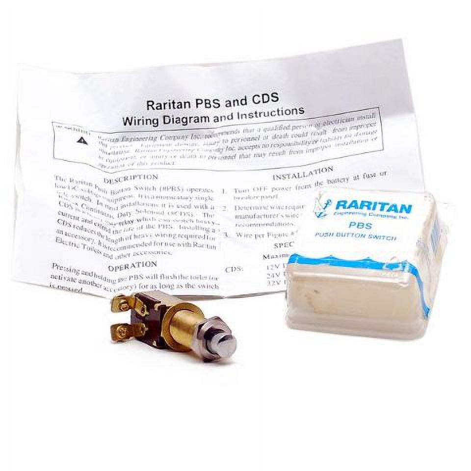 Raritan Boat Push Button Switch Toilet Horn Heavy Duty Brass
