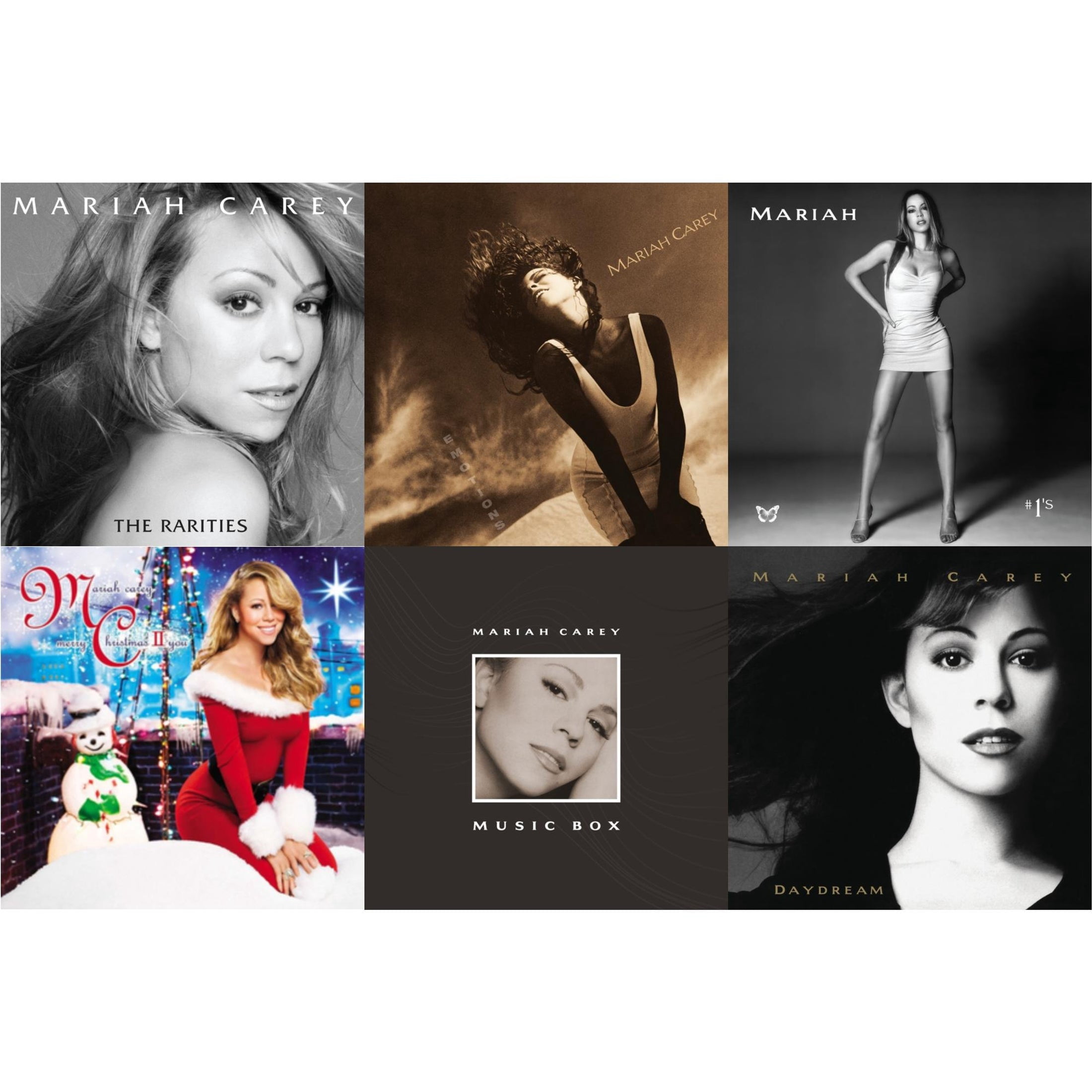 Rarities (4LP) & Emotions & #1’S (2LP/Metallic Silver & Black Swirl ...