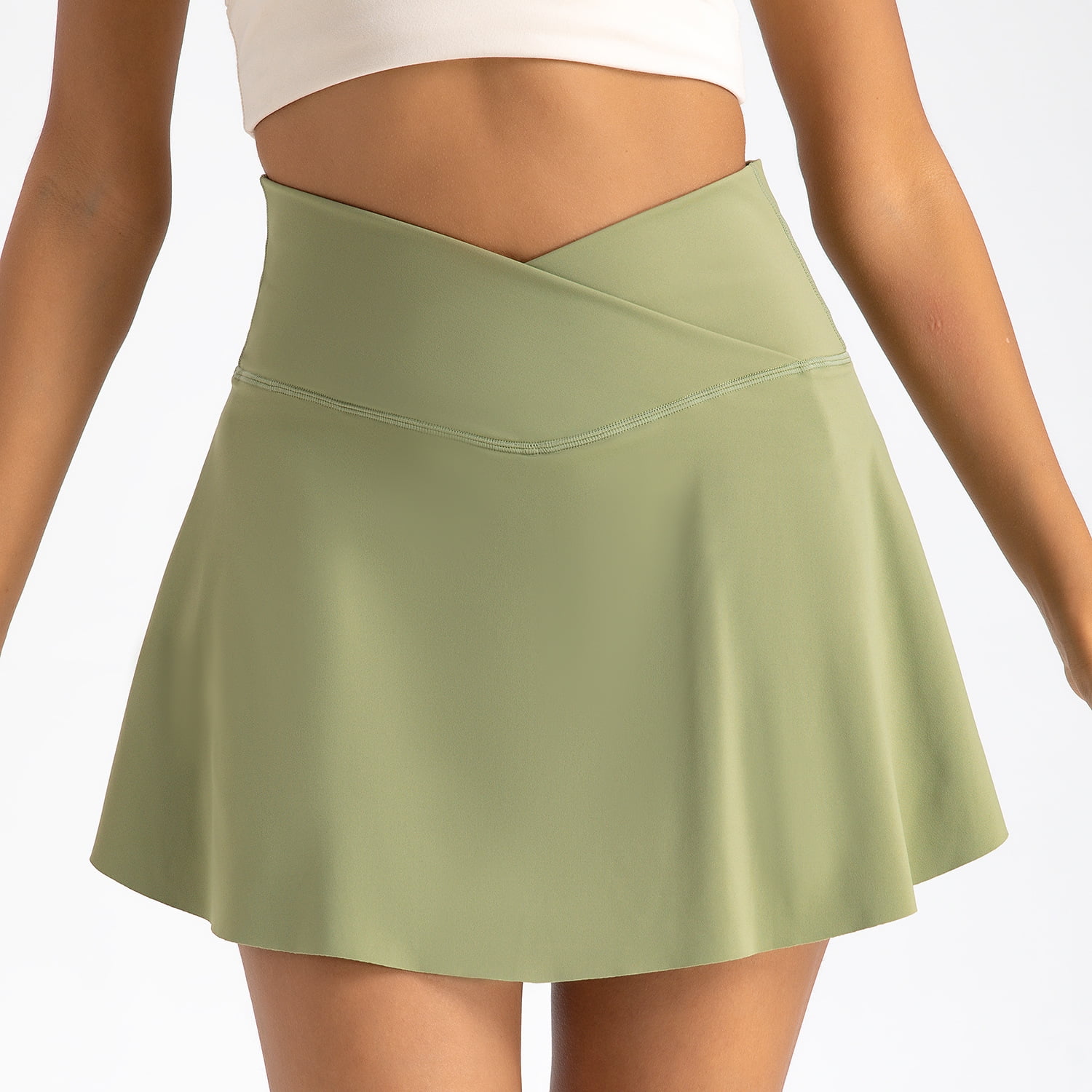 Raroauf Womens Pleated Tennis Skirts High Waisted Crossover Athletic Skorts for Golf Running Casual Workout Mini Walmart
