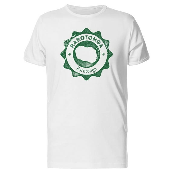 Rarotonga Grunge Map T-Shirt Men -Image by Shutterstock, Male Small