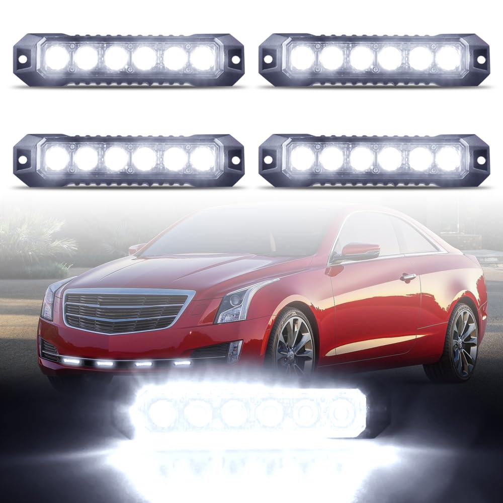 Raryloy 6LED Surface Mount MMF7 Strobe Lights for Trucks Car Vehicle
