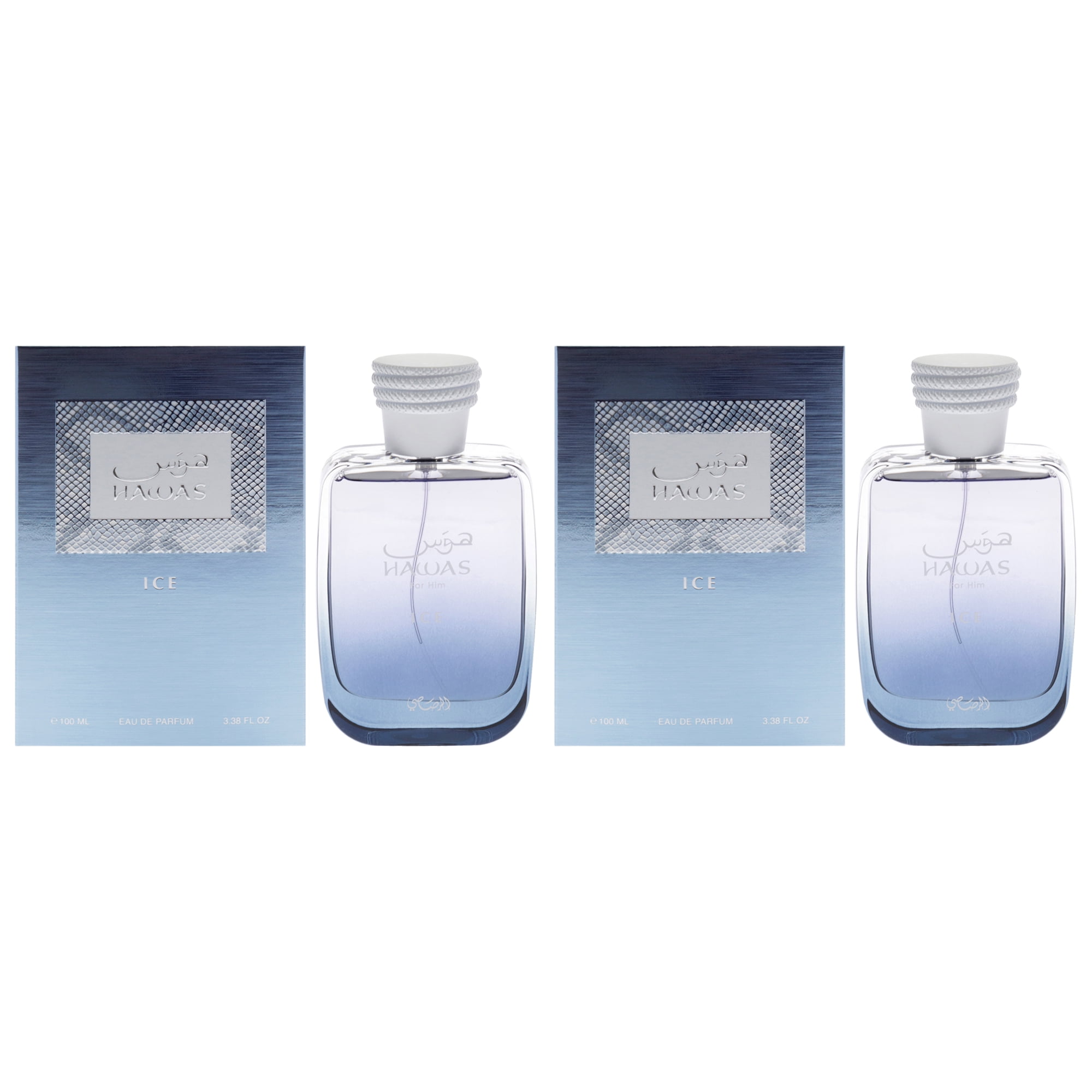 Rasasi Hawas Collection - Hawas Ice - Pack of 2 , 3.38 oz EDP