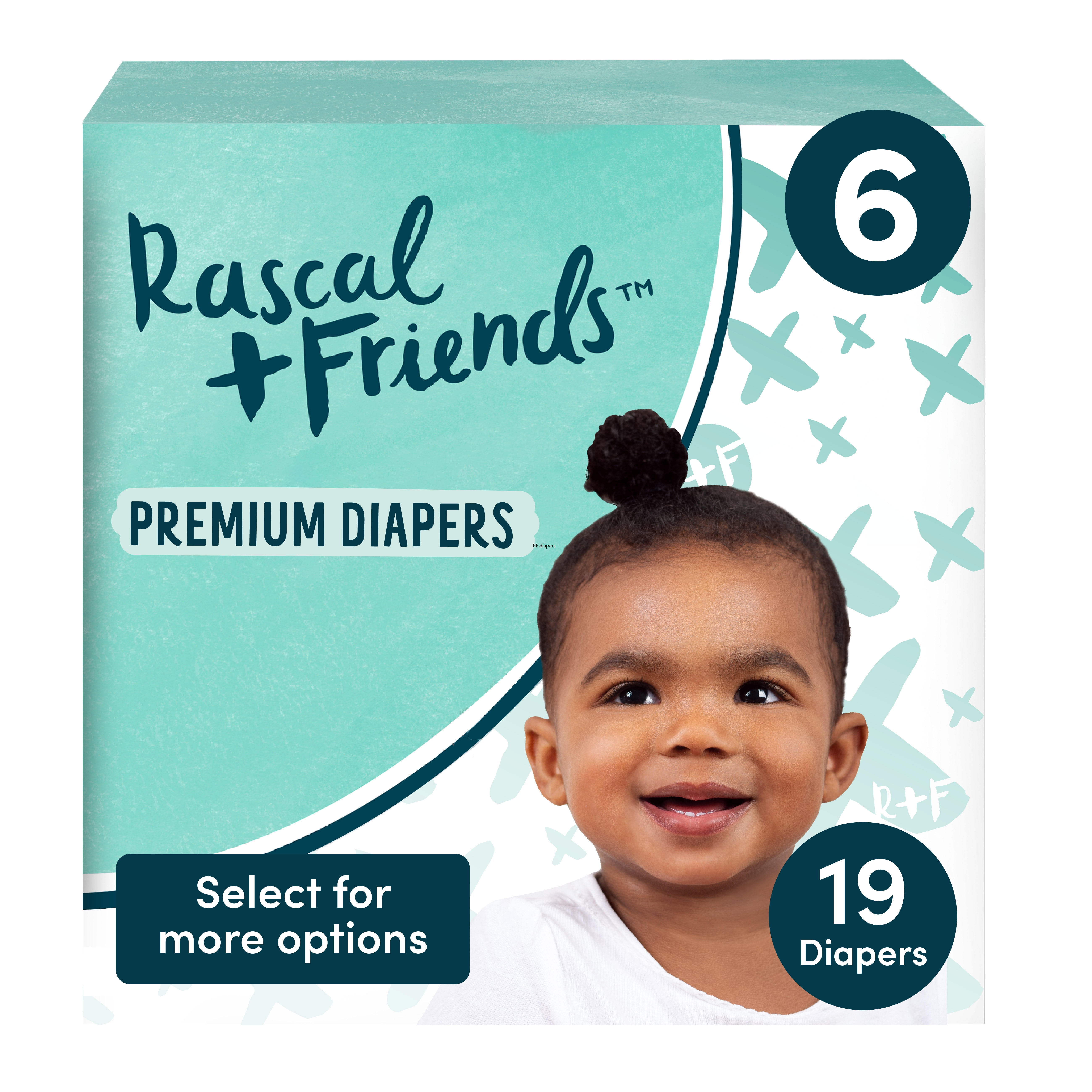 Rascal + Friends Premium Diapers, Size 6 