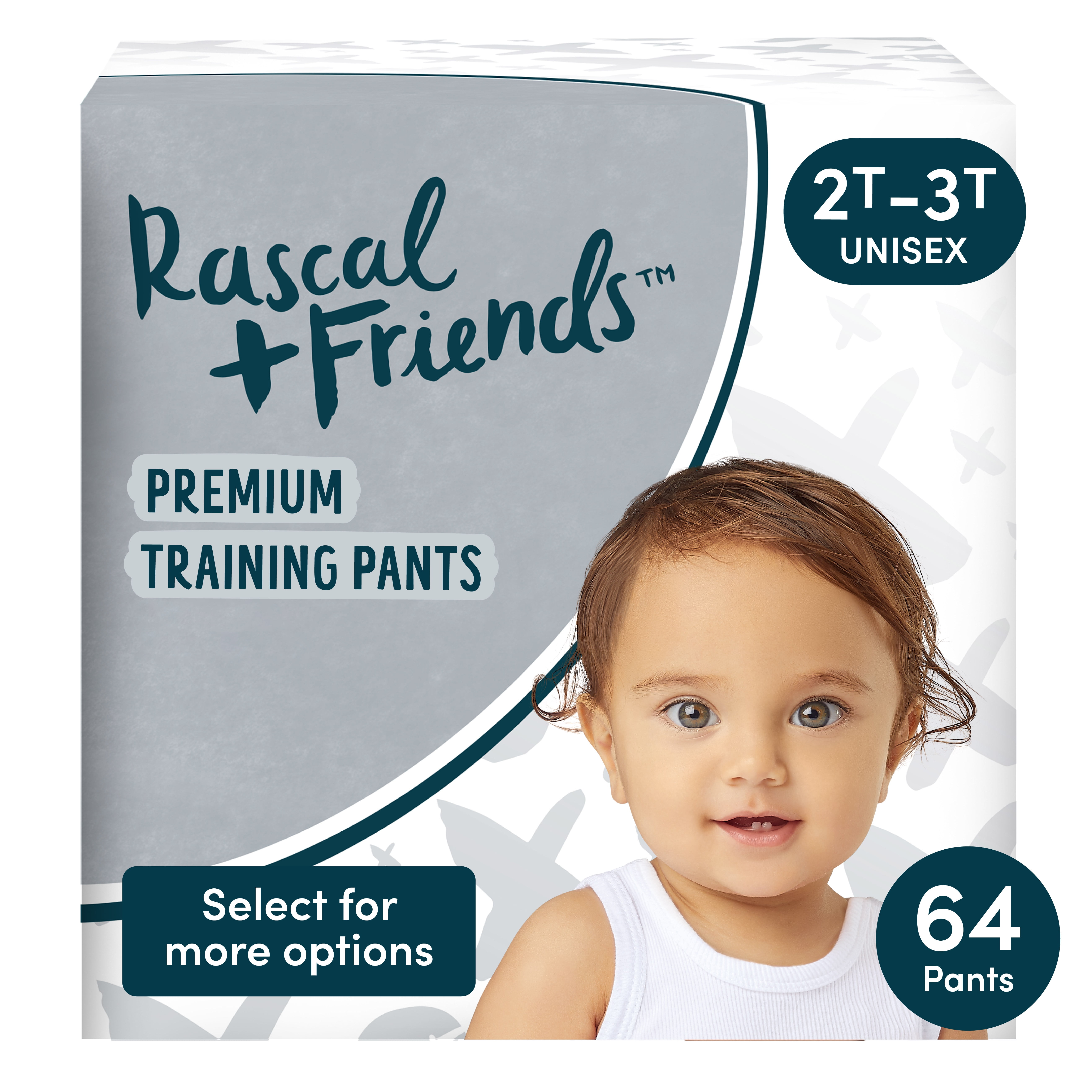 Rascal + Friends Premium Training Pants 2T-3T, 64 Count (Select