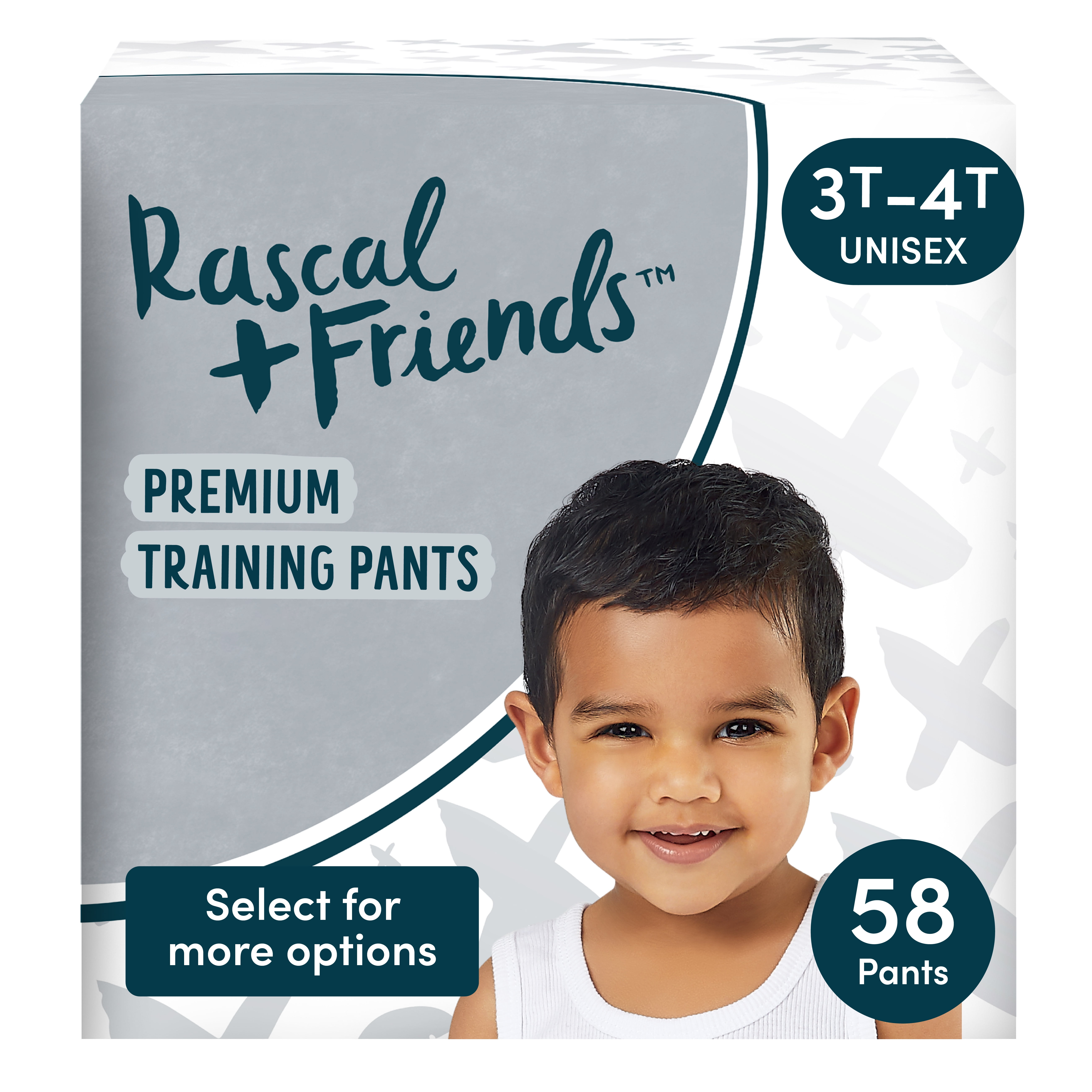  Rascal and Friends Premium Training Pants-3T-4T-58 Count White  : Baby
