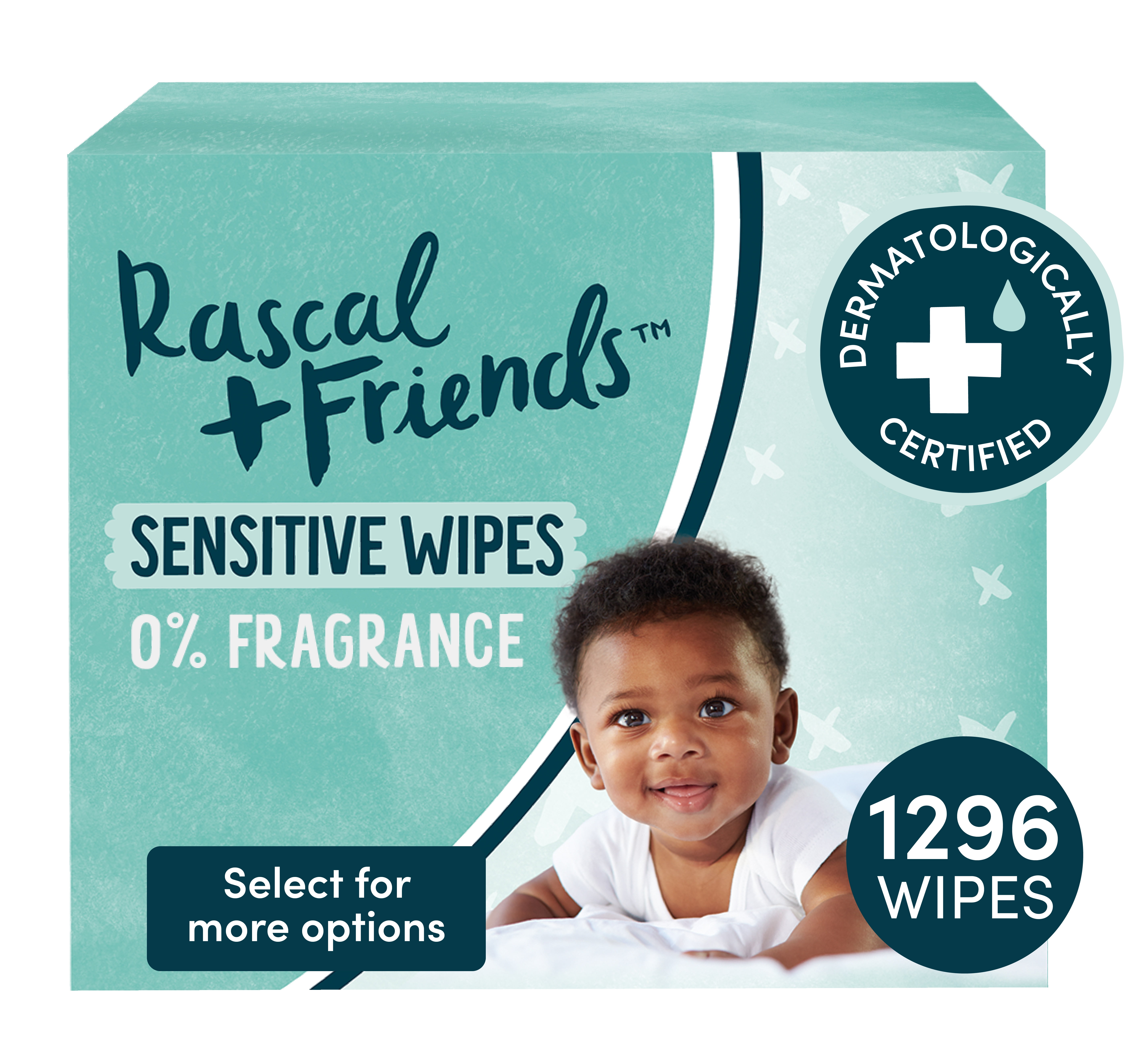 Rascal + Friends Sensitive Baby Wipes, 1296 Count (Select for More Options)