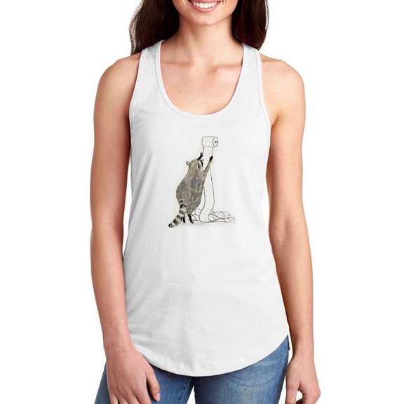 Rascally Raccoon Iv Racerback Tank Women -Victoria Barnes Designs, Female XX-Large