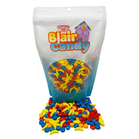 Rascals Concord Hard Candy - 2 LB Resealable Stand Up Candy Bag (approx. 1350 pieces) - Fruit Shaped Candy - Assorted Fruit Flavors and Colors - Bulk Candy for Vending Machines and Parties