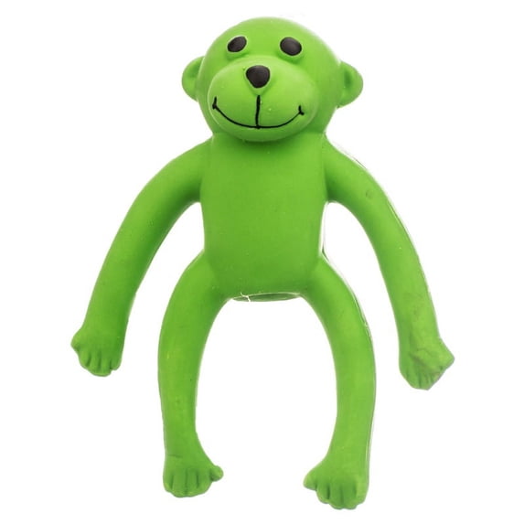 Rascals Latex Monkey Dog Toy - Green 6\" Long