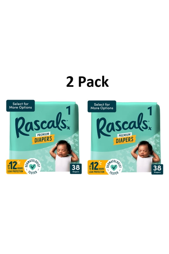 Premium Absorbent Baby Diapers Size 1, 76 Count