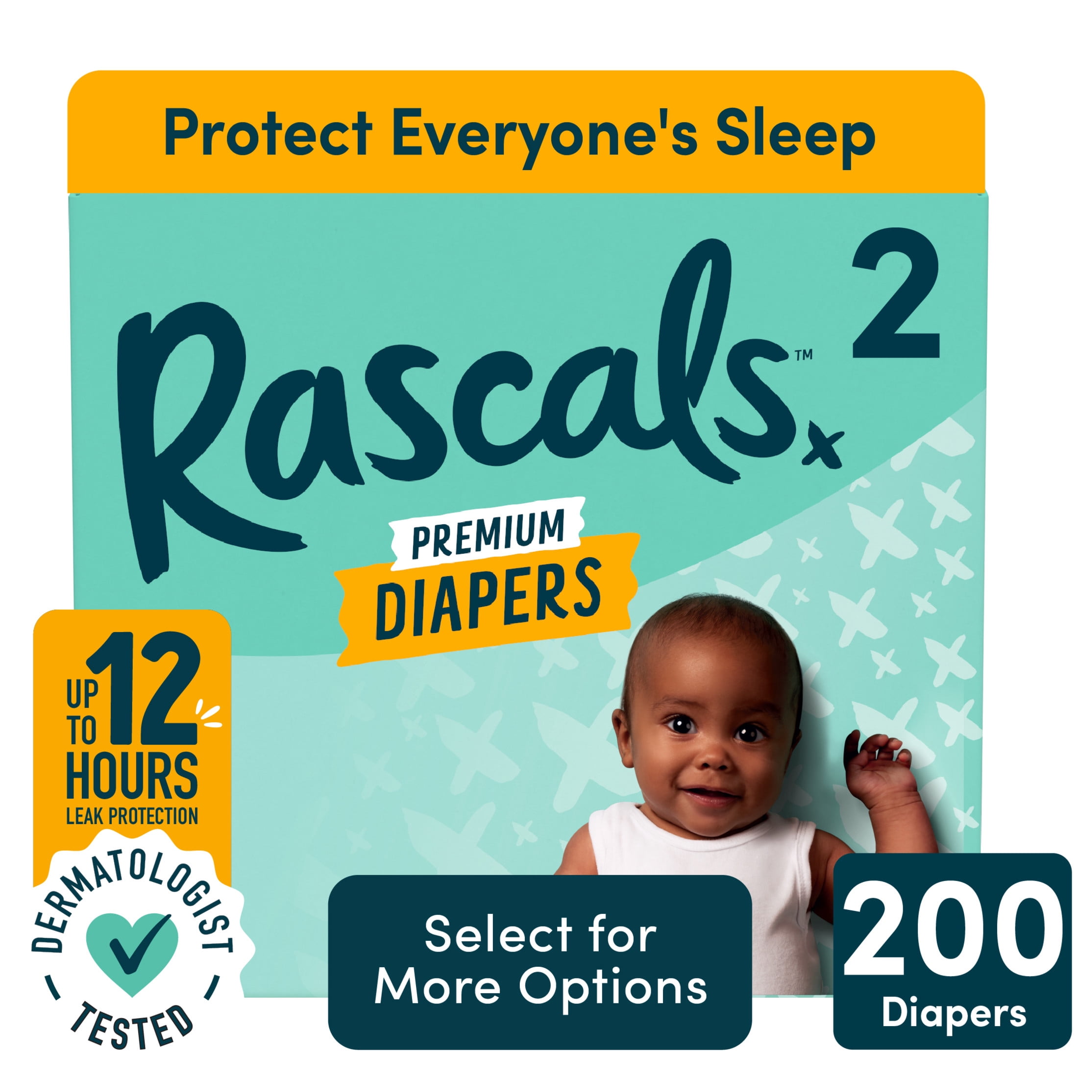 Rascals, Baby Diapers, Size 2, 200 Count, Ultra-Absorbent