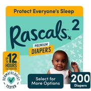 Rascals Premium Absorbent Baby Diapers Size 2, 200 Count