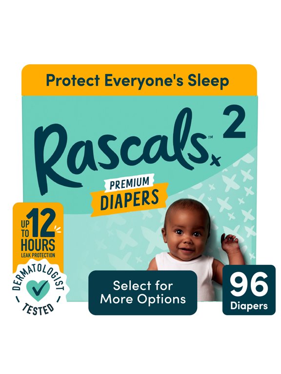Premium Absorbent Baby Diapers Size 2, 96 Count