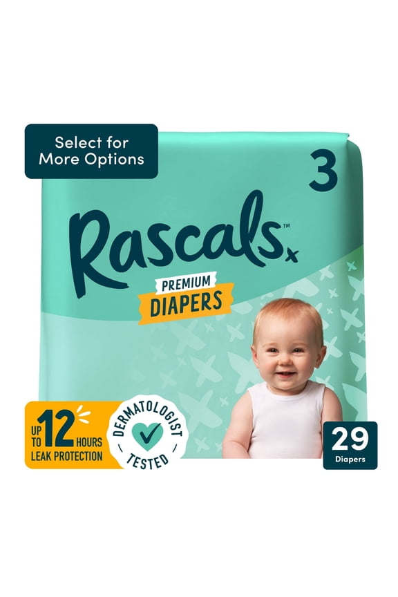 Premium Absorbent Baby Diapers Size 3, 29 Count