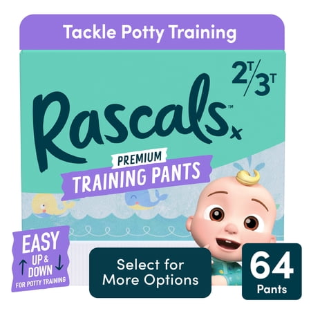 Rascals Premium CoComelon Absorbent Potty Training Pants 2T-3T, 64 Count