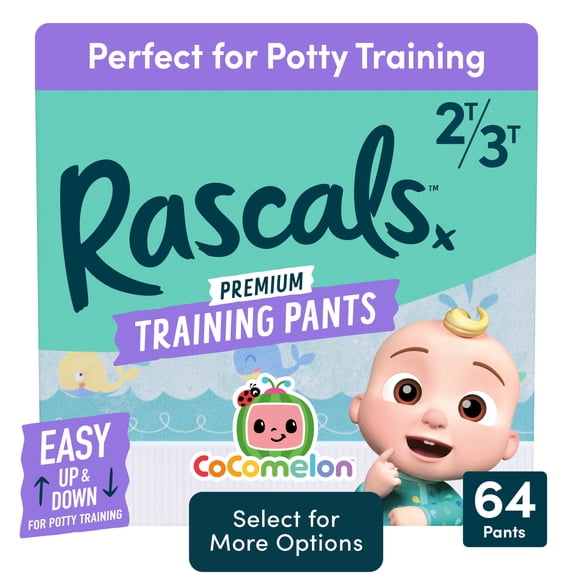 Rascals Premium CoComelon Absorbent Potty Training Pants 2T-3T, 64 Count