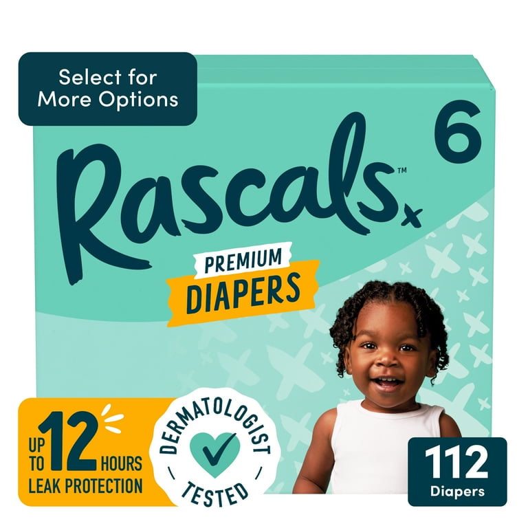 Rascals Baby Diapers CoComelon Edition, Size 6, 112 Count