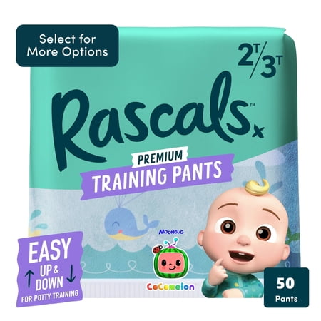 Rascals Premium CoComelon Absorbent Potty Training Pants 2T-3T, 50 Count , Unisex