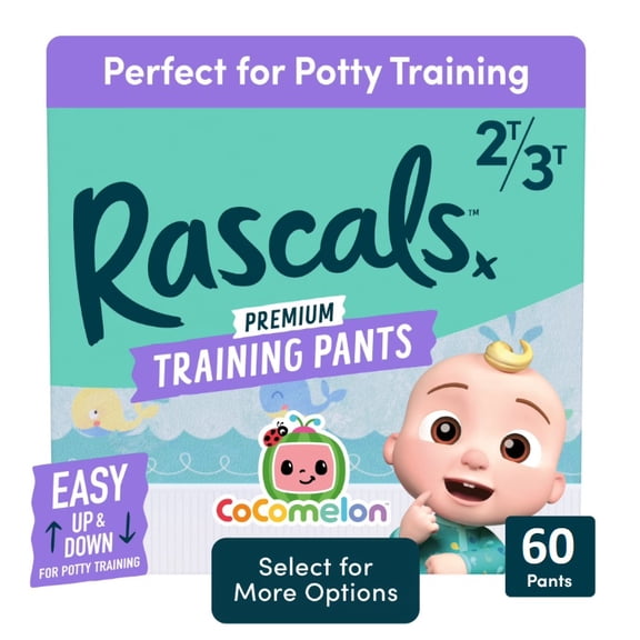 Rascals Premium CoComelon Absorbent Potty Training Pants 2T-3T, 60 Count