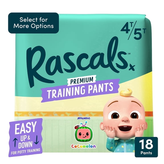Rascals Premium CoComelon Absorbent Potty Training Pants 4T-5T, 18 Count