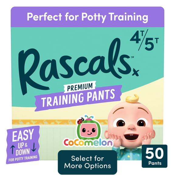 Rascals Premium CoComelon Absorbent Potty Training Pants 4T-5T, 50 Count