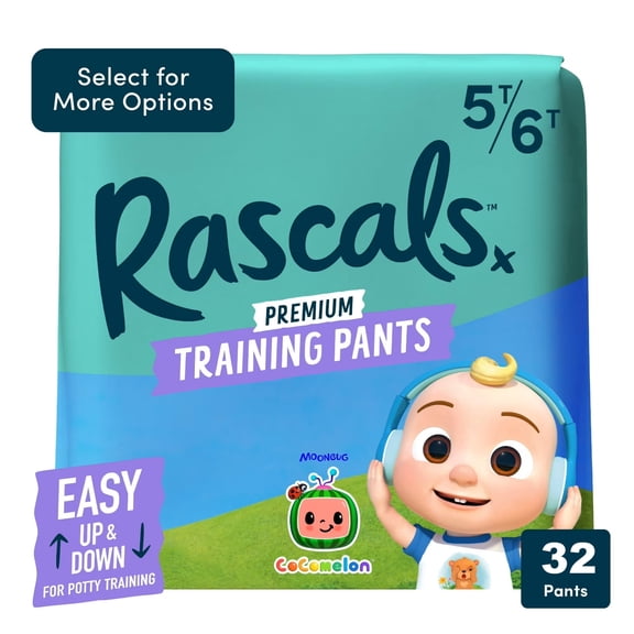 Rascals Premium CoComelon Absorbent Potty Training Pants 5T-6T, 32 Count