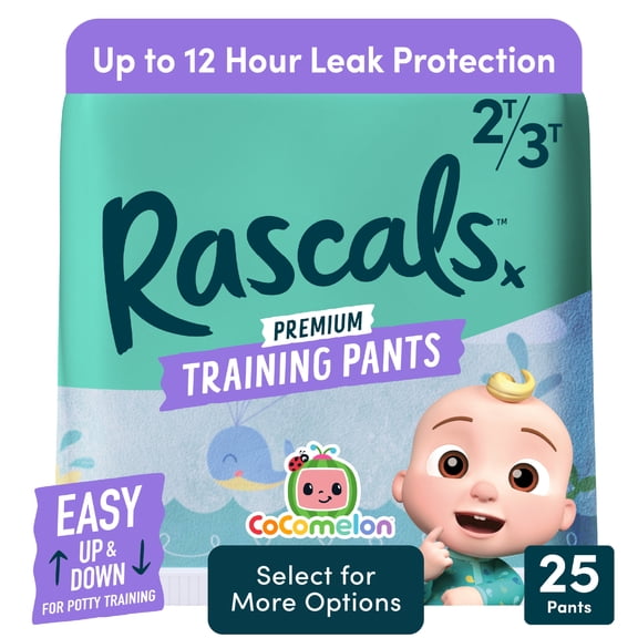 Rascals Premium CoComelon Absorbent Potty Training Pants 2T-3T, 25 Count