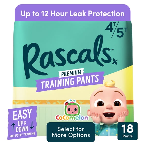 Rascals Premium CoComelon Absorbent Potty Training Pants 4T-5T, 18 Count