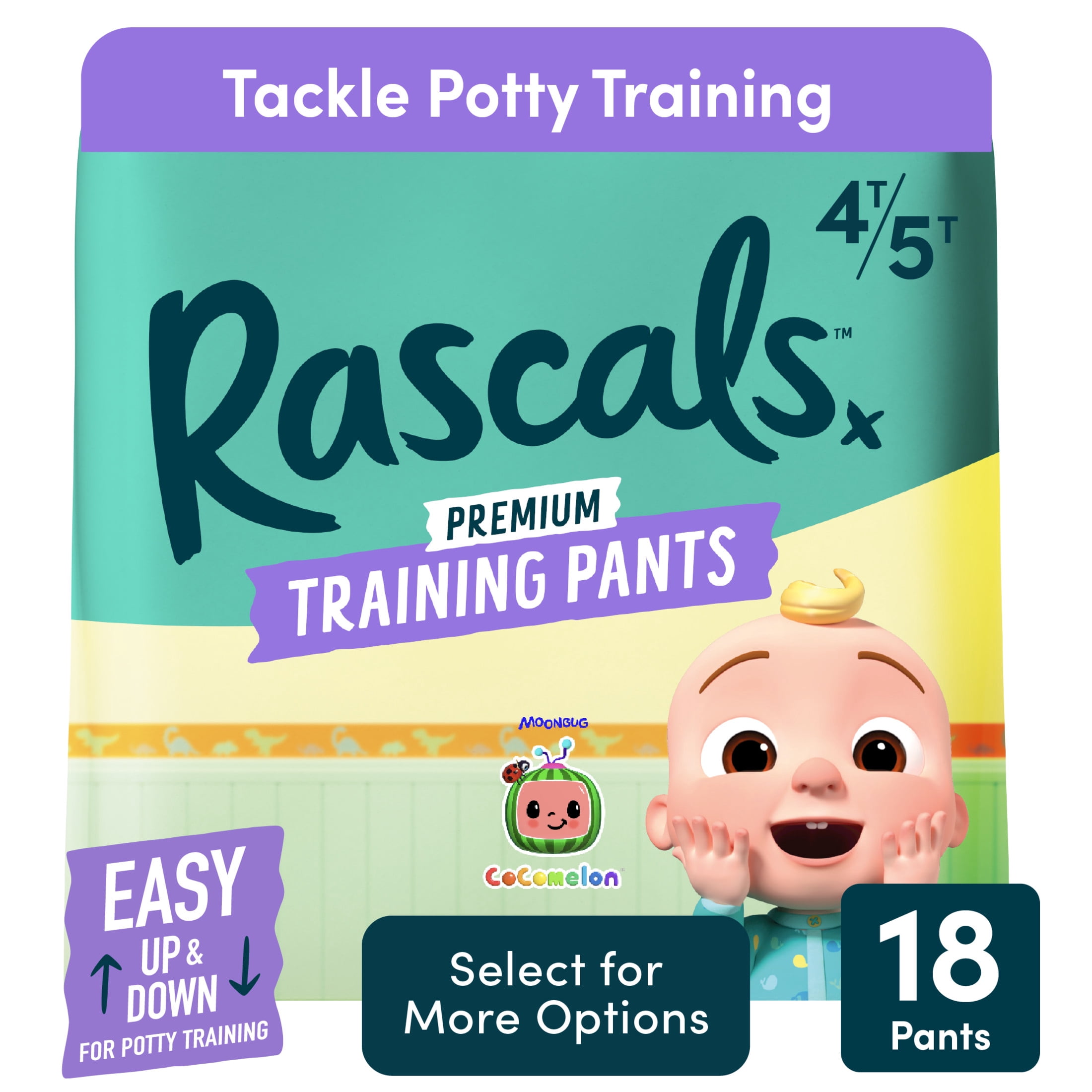 Rascals Premium CoComelon Absorbent Potty Training Pants 4T-5T, 18